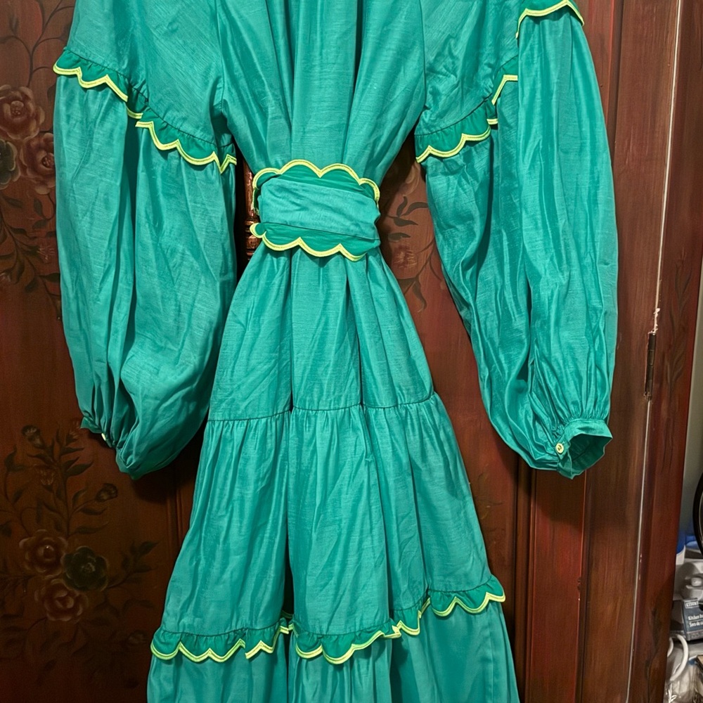 CeliaB Flame Vibrant Green Midi Dress - Picture 7 of 7